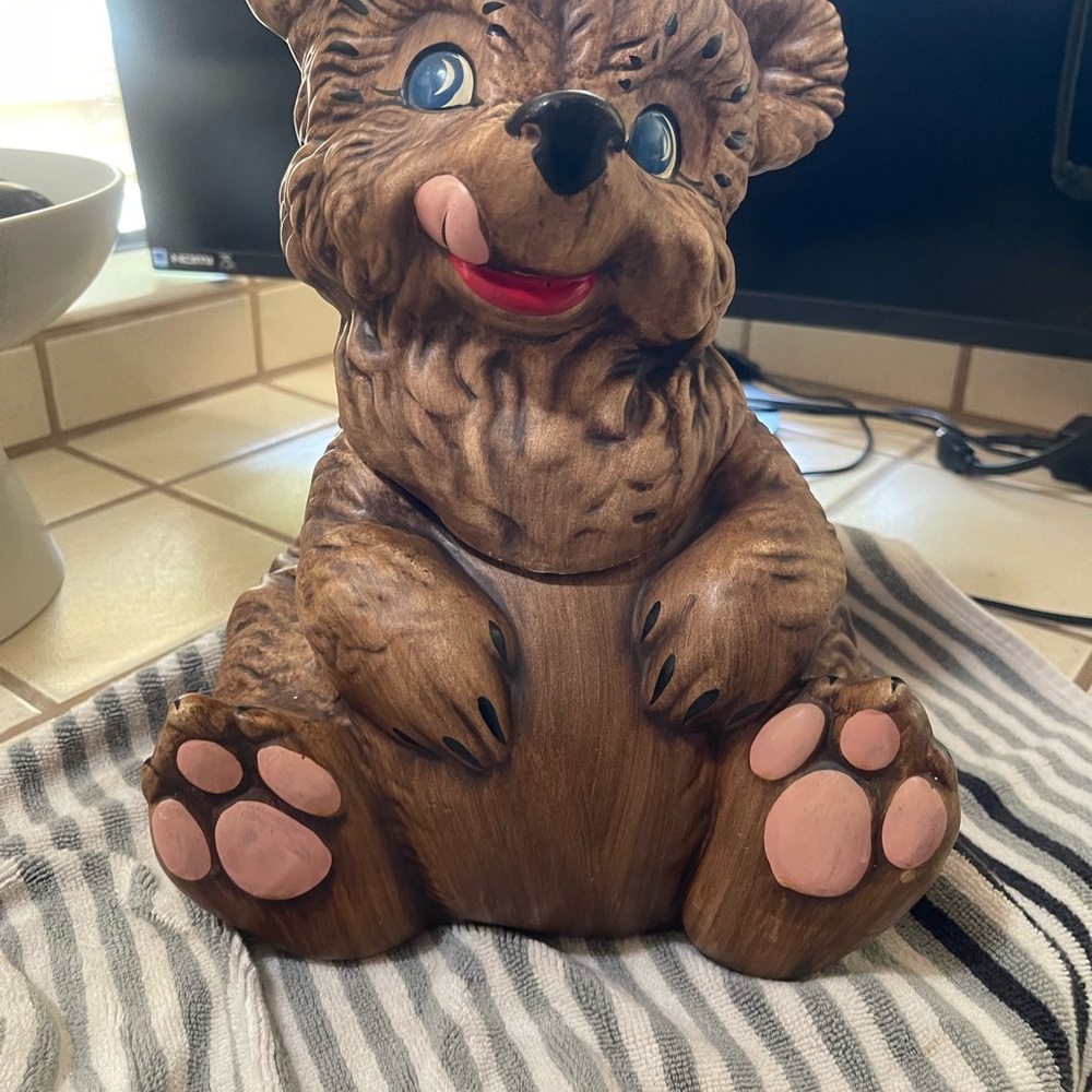 Charming Brown Bear cookie jar